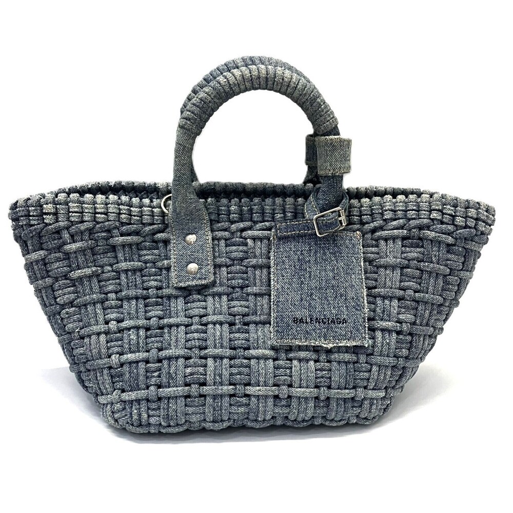 Balenciaga Bistro Tote XS Denim Shoulder Bag Indigo Blue 671342 BALENCIAGA